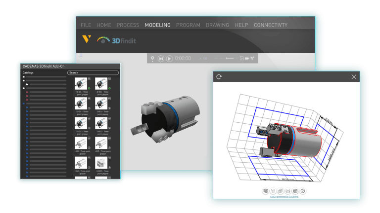 CADENAS 3Dfindit Add-on: Access Millions of CAD Components